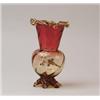 Image 1 : DECORATED AMBERINA VASE.  