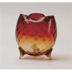 AMBERINA EGG SHAPED VASE.  