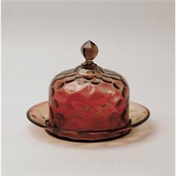 AMBERINA CHEESE DISH. 