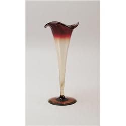 AMBERINA TRUMPET VASE.  