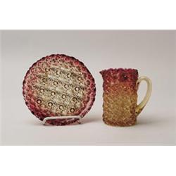LOT OF TWO DAISY & BUTTON AMBERINA ITEMS. 