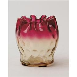 NEW ENGLAND GLASS AMBERINA TOOTHPICK HOLDER.  