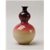 Image 1 : WHEELING PEACH BLOW DOUBLE GOURD VASE.  
