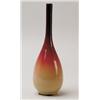 Image 1 : WHEELING PEACH BLOW STICK VASE.  