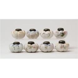 LOT OF EIGHT MT. WASHINGTON TOMATO SALT SHAKERS. 