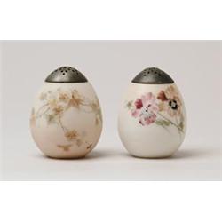 LOT OF TWO MT. WASHINGTON EGG SHAPED SUGAR SHAKERS. 