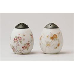 LOT OF TWO MT. WASHINGTON EGG SHAPED SUGAR SHAKERS. 