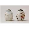 Image 1 : LOT OF TWO MT. WASHINGTON EGG SHAPED SUGAR SHAKERS.  