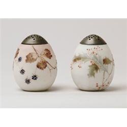 LOT OF TWO MT. WASHINGTON EGG SHAPED SUGAR SHAKERS.