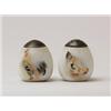 Image 1 : PAIR OF EGG SHAPED SALT SHAKERS.  