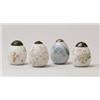 Image 1 : LOT OF FOUR EGG SHAPED SALT SHAKERS.  