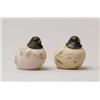 Image 1 : LOT OF TWO CHICK HEAD SALT SHAKERS.  