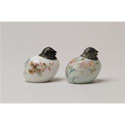 LOT OF TWO CHICK HEAD SALT SHAKERS.  