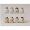 Image 1 : LOT OF TEN EGG SHAPED SALT SHAKERS. 