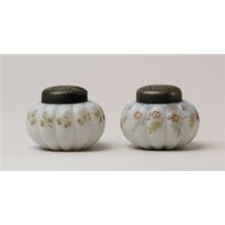 LOT OF TWO ART GLASS SUGAR SHAKERS.  