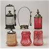 Image 1 : LOT OF VARIOUS VICTORIAN PICKLE CASTOR INSERTS AND PARTS. 