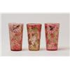 Image 1 : LOT OF THREE MOSER JUICE GLASSES. 