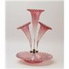 Image 1 : PINK OPALESCENT EPERGNE. 