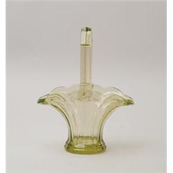 VASELINE GLASS BASKET. 