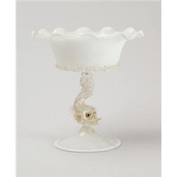 ITALIAN GLASS COMPOTE.  