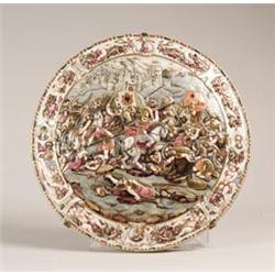 18TH CENTURY CAPO DI MONTE PLAQUE.