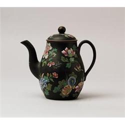 WEDGEWOOD ENAMELED TEAPOT.  