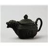 Image 1 : BLACK BASALT FIGURAL TEAPOT.  