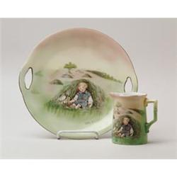 LOT OF TWO ROYAL BAYREUTH "LITTLE BOY BLUE" ITEMS.  