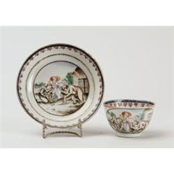 ORIENTAL EXPORT CUP & SAUCER.  