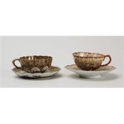 LOT OF TWO ORIENTAL PORCELAIN CUPS & SAUCERS.  