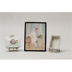 LOT OF THREE LITHOPHANE ITEMS.  