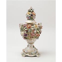 ELABORATE MEISSEN TYPE URN.  
