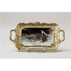 ENAMELED TRAY.  