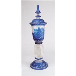 MONUMENTAL CAMEO BOHEMIAN COVERED POKAL.  