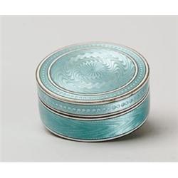 ENAMELED COVERED BOX.  