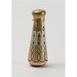 ENAMELED LAY-DOWN PERFUME BOTTLE.  