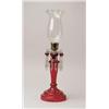Image 1 : BEAUTIFUL RUBY & CLEAR PIANO CANDLESTICK.  