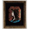 Image 1 : ENAMELED ART NOUVEAU PLAQUE.  