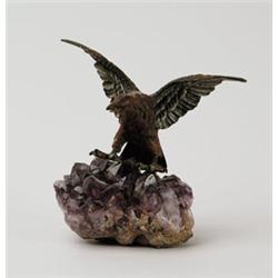 CONTEMPORARY BRONZE EAGLE.  