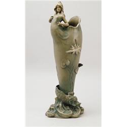AUSTRIAN AMPHORA STYLE VASE.  