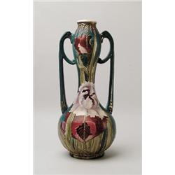ART NOUVEAU DECORATED VASE.  