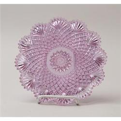 RARE CUT GLASS PLATE.  