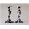 Image 1 : PAIR OF LATE 19TH EARLY 20TH CENTURY OVERLAY CANDLESTICKS.  
