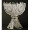 Image 1 : CUT GLASS PUNCH BOWL.  