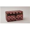 Image 1 : CRANBERRY CUT TO CLEAR HINGED BOX.  