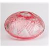 Image 1 : DURAND CRANBERRY CUT TO CLEAR LAMP SHADE.  