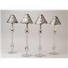 Image 1 : SET OF FOUR CUT GLASS CANDLE LAMPS. 