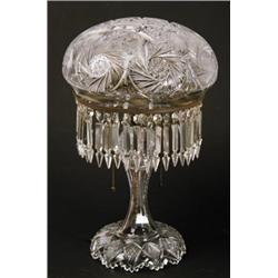 CUT GLASS LAMP. 