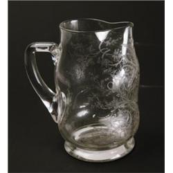 COPPER WHEELCARVED PITCHER. 