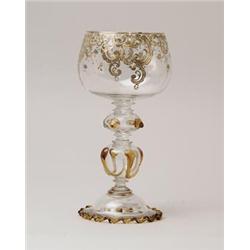 LARGE ENAMELED CHALICE.  